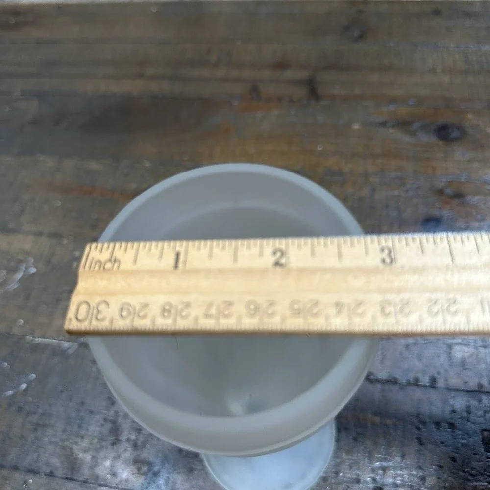 Set of 4 Frosted Glass Viking Horn Goblets Footed‎ Medieval Barware 8